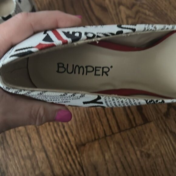 Bumper Union Jack British Flag Platform 6” Stiletto Ultra High Heels size 7 NWOT - Picture 6 of 6